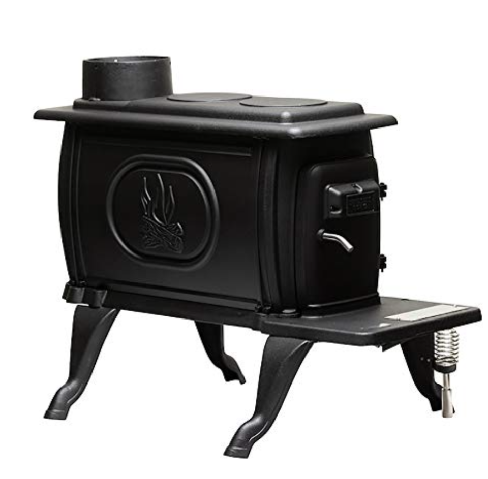 2) 900 Sq. Ft. Log Wood Cast Iron Stove