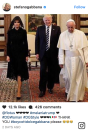 First Lady Melania Trump wore a coat by Italian company Dolce & Gabbana while on tour with Donald Trump in Italy.