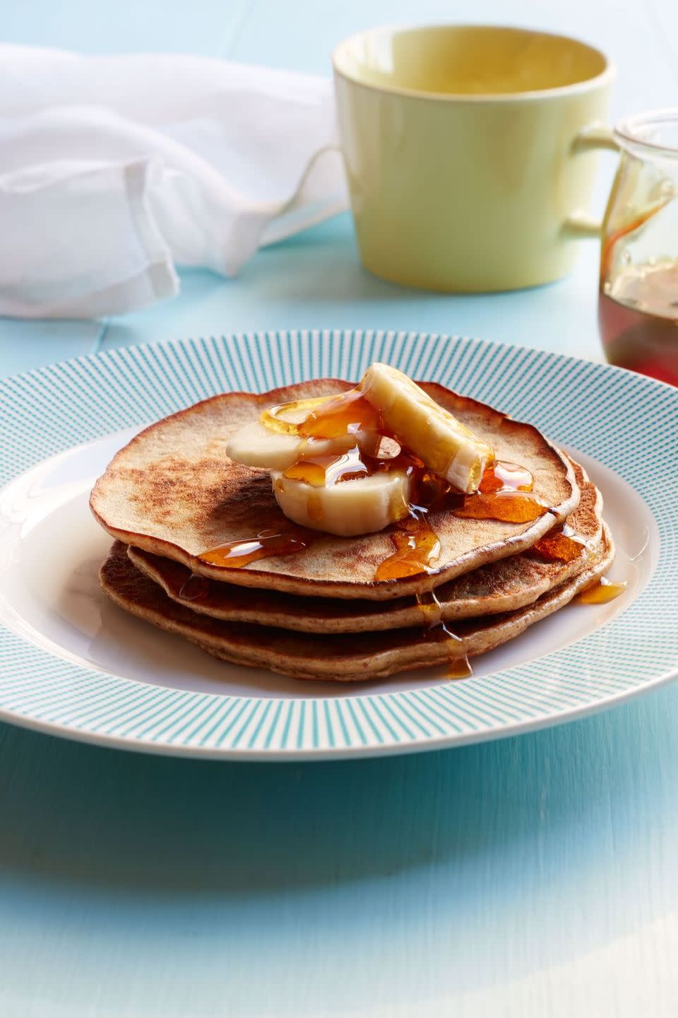 <p>Step aside peanut butter, there's a new nut spread in town. These banana and almond butter pancakes have the perfect mix of sweet and salty, and the almond butter adds some protein that will keep you feeling satisfied. </p><p><strong><em><a href="https://www.womansday.com/food-recipes/food-drinks/recipes/a53599/banana-and-almond-butter-pancakes/" rel="nofollow noopener" target="_blank" data-ylk="slk:Get the Banana and Almond Butter Pancakes recipe.;elm:context_link;itc:0;sec:content-canvas" class="link ">Get the Banana and Almond Butter Pancakes recipe. </a></em></strong><br></p>