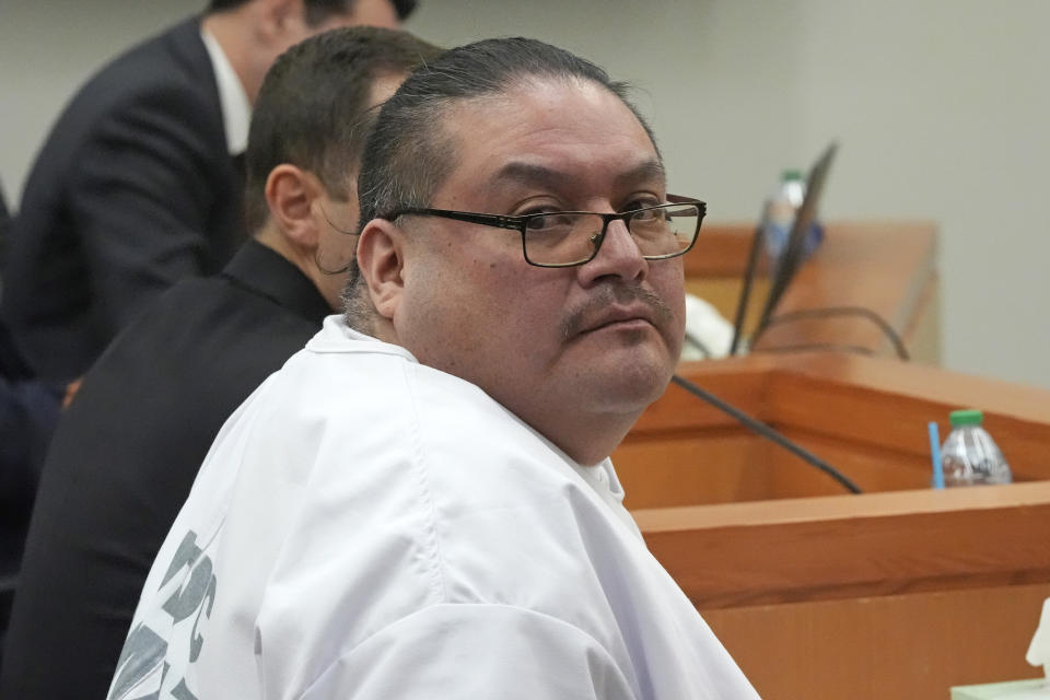 Death row inmate Taberon Honie looks on during the Utah Board of Pardons commutation hearing Monday, July 22, 2024, at the Utah State Correctional Facility, in Salt Lake City. (AP Photo/Rick Bowmer, Pool)