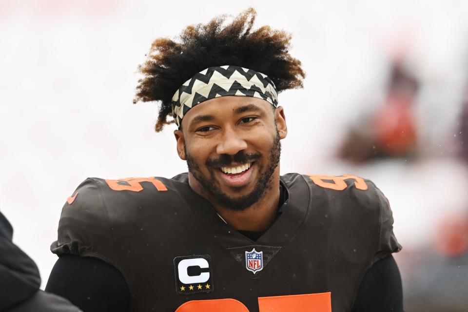 Myles Garrett has registered 16 sacks in each of the past two seasons.