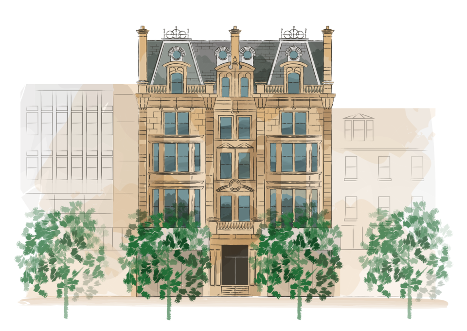 An artist’s impression of the facade of 100 Princes Street (100 Princes Street)
