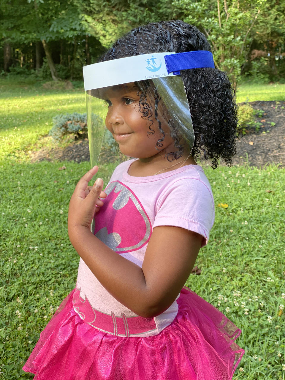 Little Lives PPE's face shields are adjustable to fit children as young as 2, and come in adult sizes, as well. (Photo: Little Lives PPE)