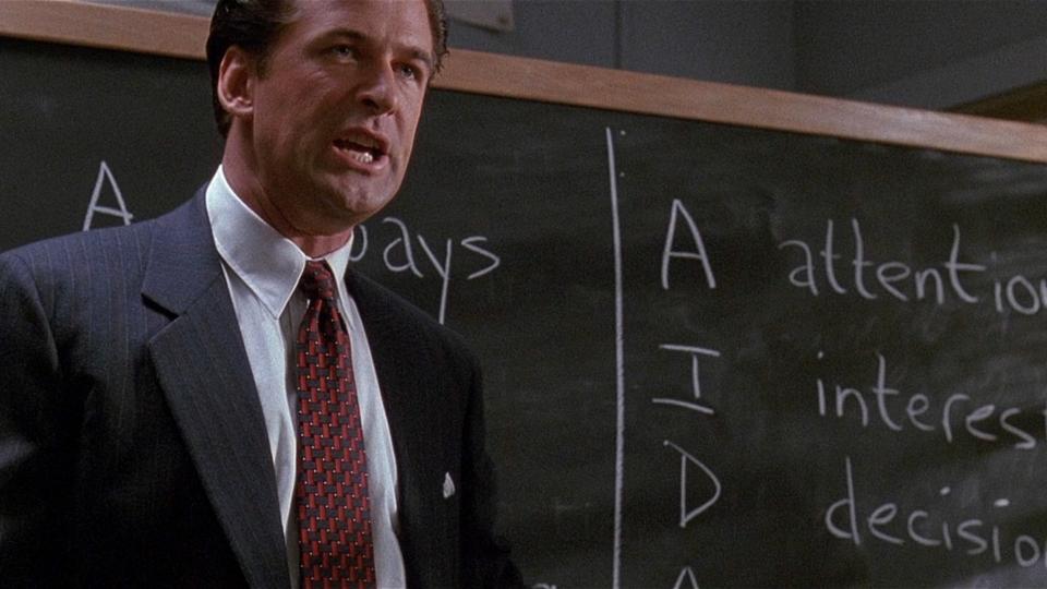 Alec Baldwin stole the show in 'Glengarry Glen Ross' (Credit: New Line Cinema)