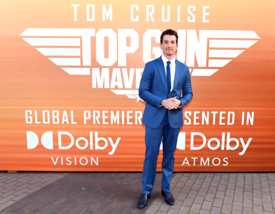 Miles Teller at event for Top Gun: Maverick