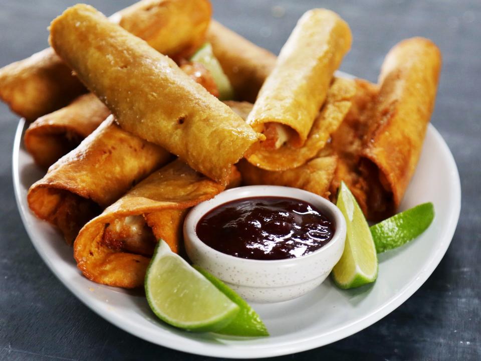 Turkey Taquitos with Cranberry Salsa