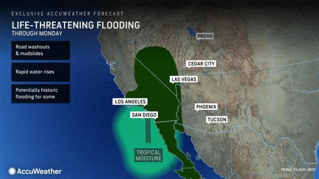 National Weather Service on X: Moisture streaming ahead of Major Hurricane  Hilary may produce heavy to excessive rain in the Southwest. A Northwest  front is producing critical fire weather threats, and potential