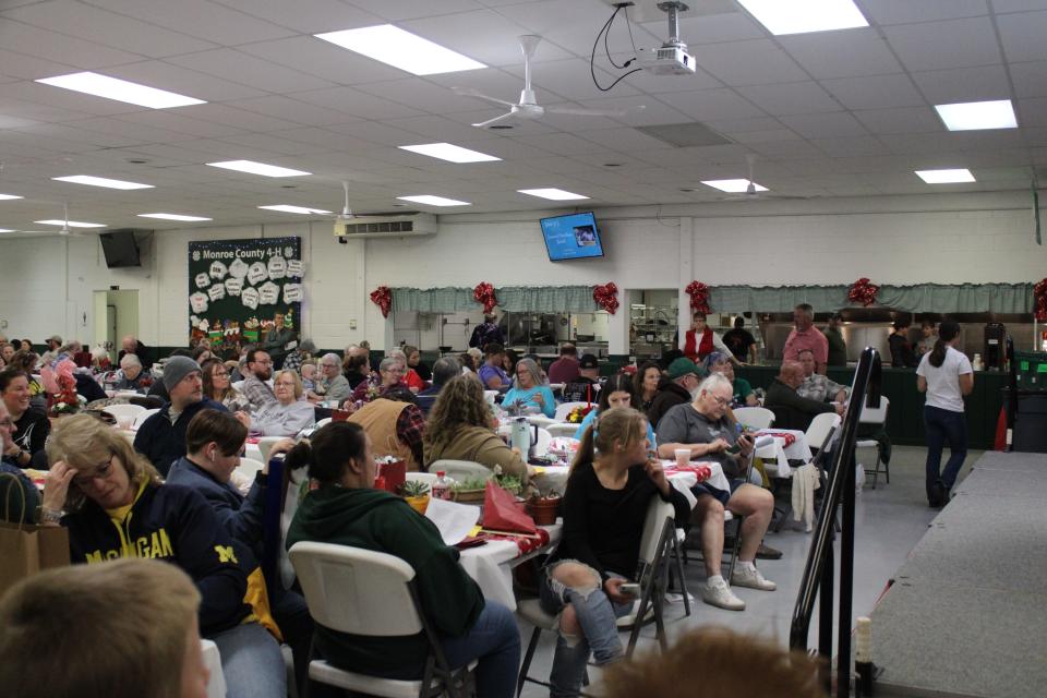 About 300 people attended Toys, Trains and Candy Canes, a spaghetti dinner and auction benefit for Monroe County 4-H hosted by the 4-H Council.