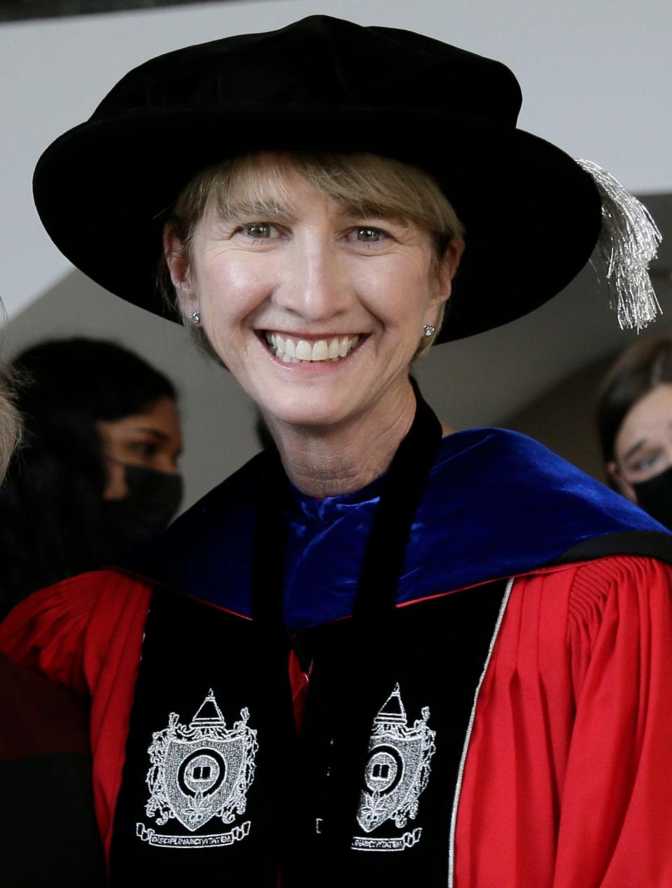 Ohio State President Dr. Kristina M. Johnson, Ph.D., was formally inducted as the university's 16th president on Friday, November 19, 2021, in the Wexner Center for the Arts' Mershon Auditorium on campus in Columbus, Oh.