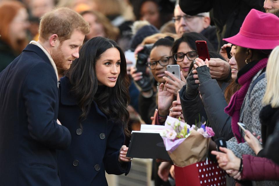 The pair were showered with cards and bouquets [Photo: Getty]