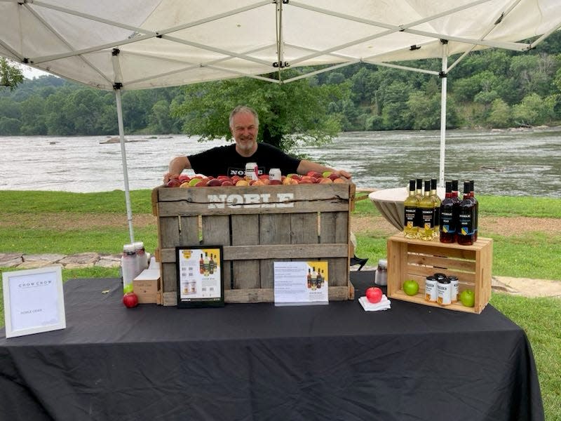 Robin Stevens, co-owner of Noble Cider, at Chow Chow Food and Culture Festival. The local cidery participated in the event for several years before its ending.