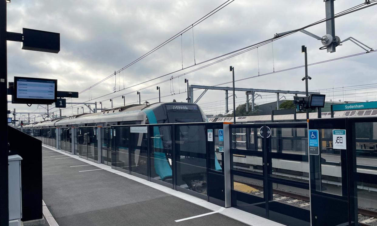 <span>The metro extension south from Sydenham could be derailed if the NSW government doesn’t reach a pay agreement with transport union.</span><span>Photograph: Belad Al-Karkhey/AAP</span>