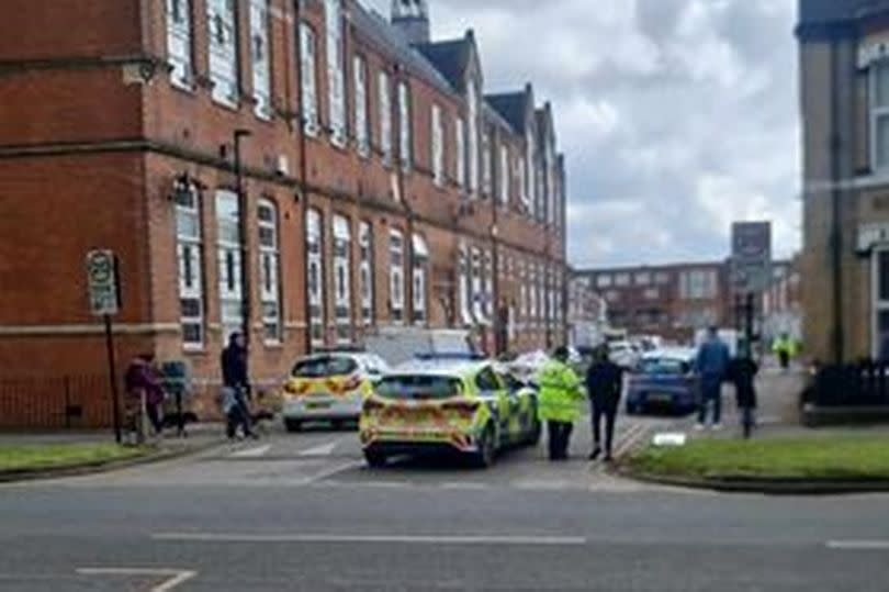 Police in attendance on Malm Street on Saturday morning (April 27) -Credit:Submitted