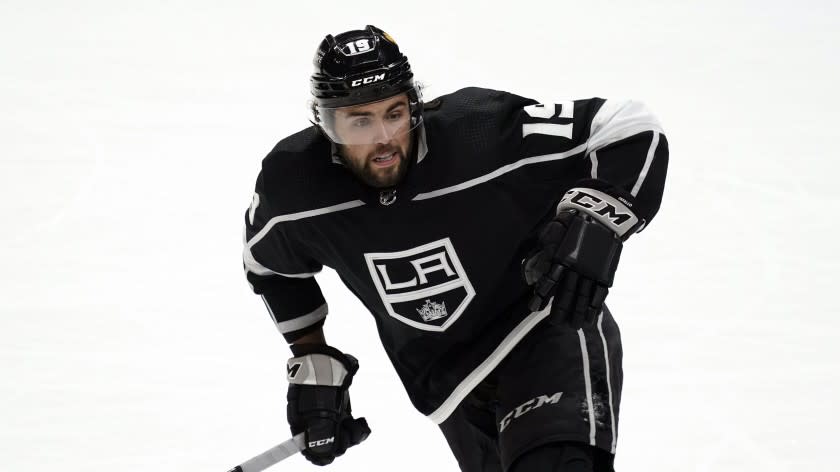 Los Angeles Kings left wing Alex Iafallo during an NHL hockey game against the Arizona Coyotes Wednesda.