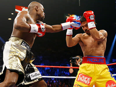 Mayweather's left hand did most of the damage.