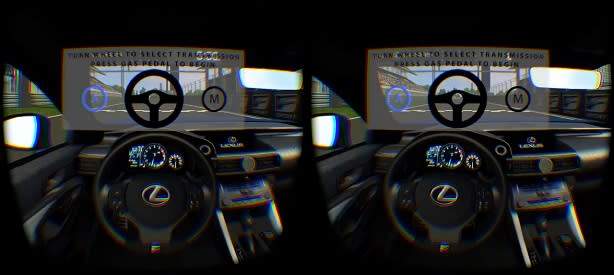 Taking Virtual Reality for a Test Drive