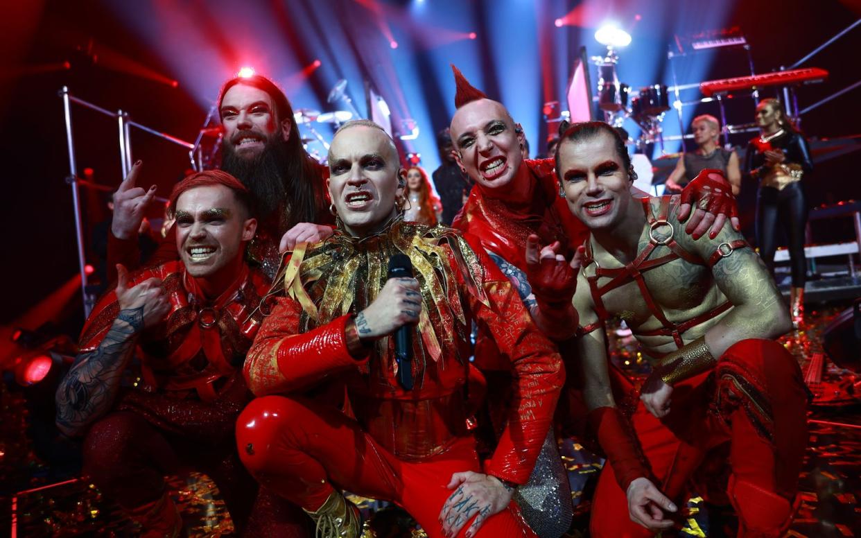 Es wird düster beim ESC: Lord of the Lost vertreten Deutschland in Liverpool. Laut Ralph Siegel keine schlechte Wahl. (Bild: ction press - Pool /Getty Images)