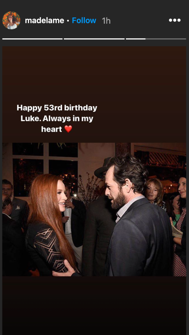 Madelaine Petsch shared a touching photo of herself and Luke Perry in honor of the late actor's birthday. (Photo: Madelaine Pestch)