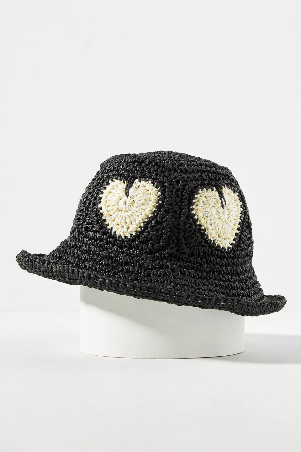 By Anthropologie Straw Heart Bucket Hat (Photo via Anthropologie)