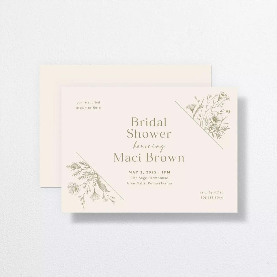 2) Vintage Bridal Shower Invitations by Vera Wang