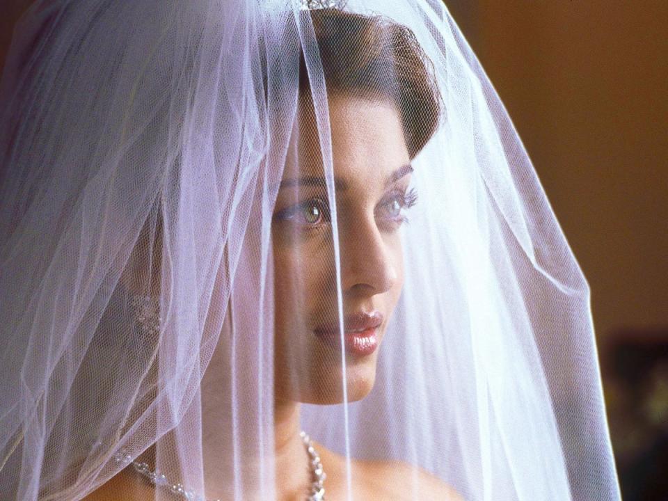 Aishwarya Rai in ‘Bride & Prejudice’. In the UK, brides can pay upwards of £1,000 for the most prestigious make-up artists – or those with the biggest online followings (Pathe Ltd/Kobal/Shutterstock)