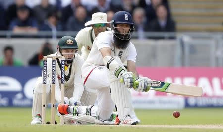 Cricket - England v Australia - Investec Ashes Test Series Third Test - Edgbaston - 30/7/15 England's Moeen Ali in action batting Action Images via Reuters / Carl Recine Livepic