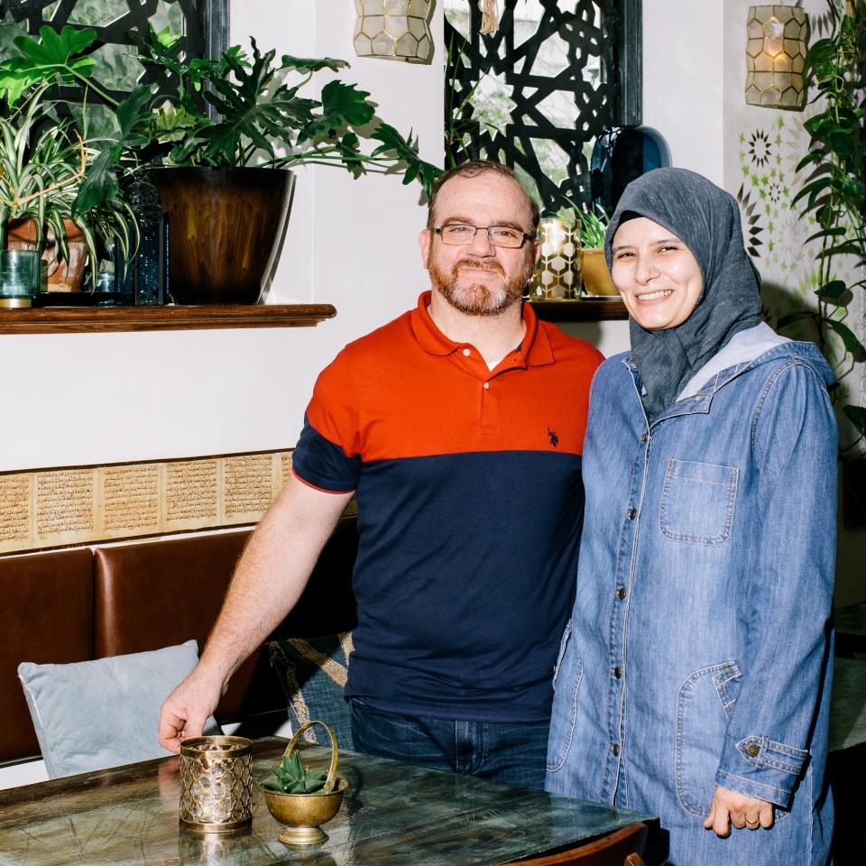 Youssef and Reem Akhtarini at home in their new space