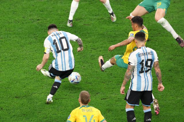 Argentina vs Australia final score, result: Messi stars as brave Socceroos  bow out of World Cup