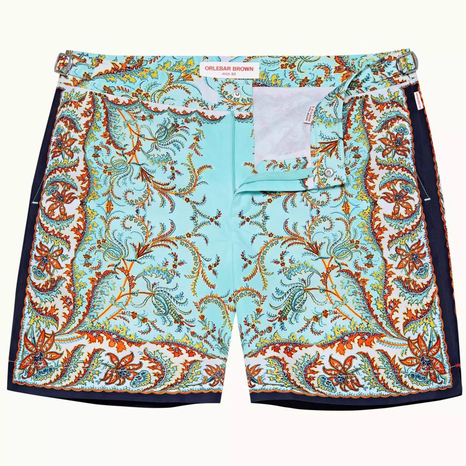 colorful pattern swim trunks