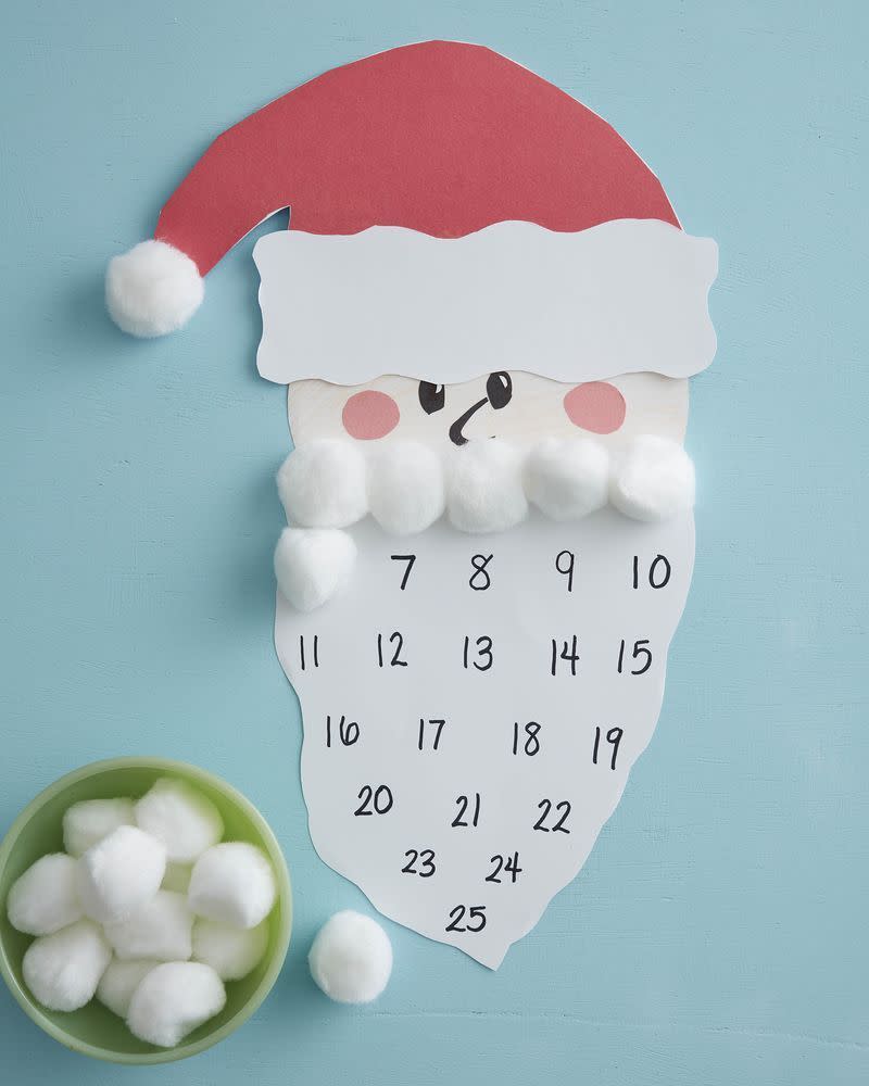 christmas crafts for kids santa advent calendar