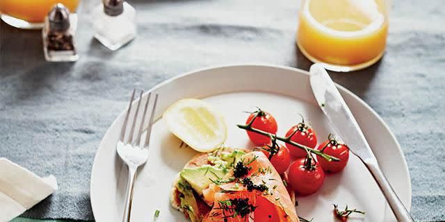 <p>Whilst there's no concrete evidence that eating paleo is the best way for fat loss—far from it, as we all know healthy longterm lifestyle changes have the biggest impact—this breakfast stack is yummy, and low sugar. Get cooking.</p><p><br><a class="link " href="https://www.womenshealthmag.com/uk/food/a706145/best-healthy-breakfast-paleo-recipe-salmon/" rel="nofollow noopener" target="_blank" data-ylk="slk:Recipe here">Recipe here</a></p>