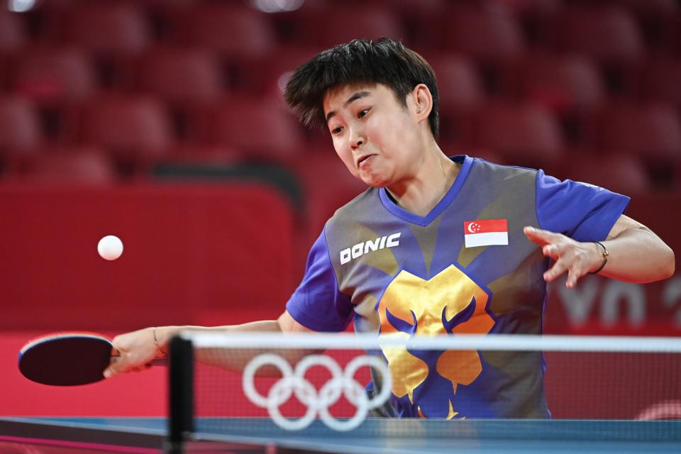 Singapore paddler Lin Ye in action at the Tokyo 2020 Olympics. The 27-year-old has announced her retirement due to persistent back injuries.