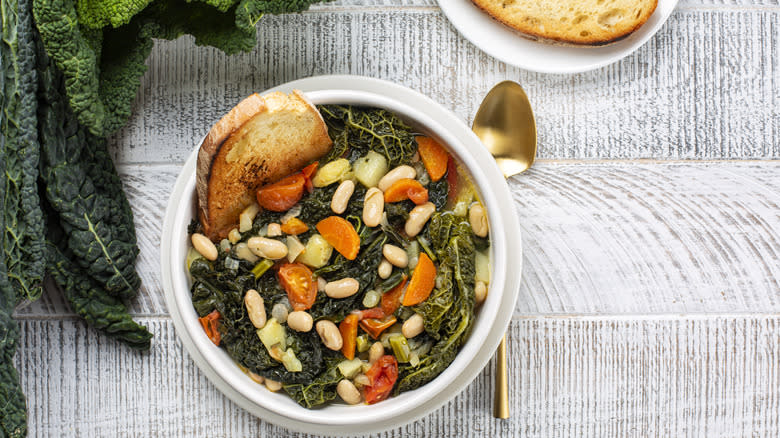 Bowl of ribollita soup