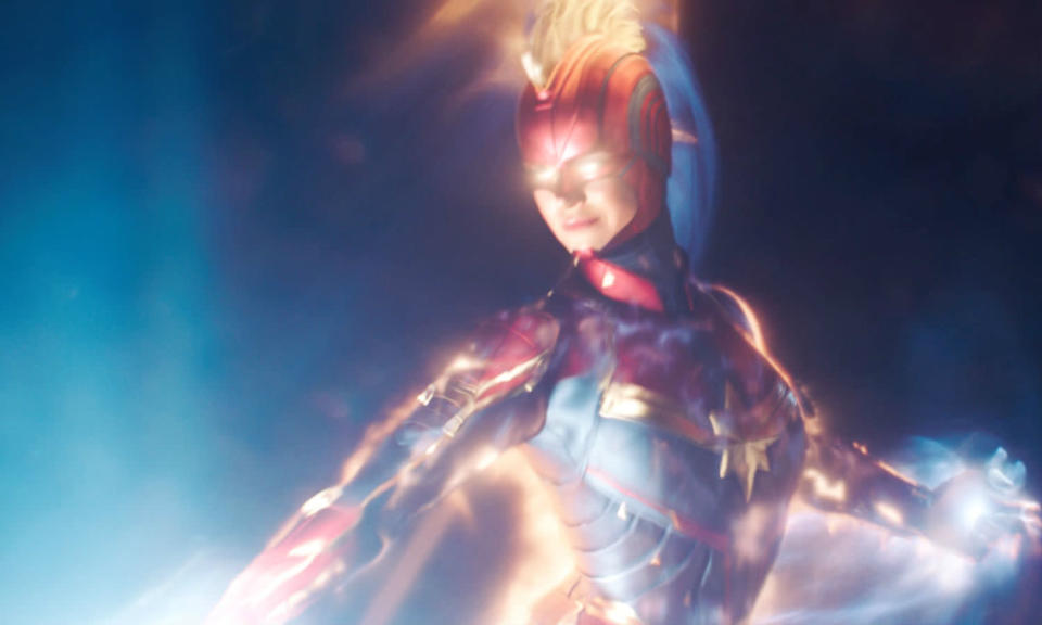 <p>Brie Larson debuts as Earth’s Mightiest Hero, a former US Air Force pilot imbued with alien powers who returns to her home planet to stop shape-shifting invaders from taking over. </p>