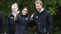<p> During Prince Harry and Meghan Markle's 2018 tour of Australia and New Zealand, they took part in an unusual sporting custom from down under - Welly Wanging. </p> <p> Surprisingly, the art of throwing a welly boot has not caught on across the world, but the Duke and Duchess of Sussex gave it their best shot. </p> <p> Meghan's throw seemed to have missed the mark, with her throwing her hands up in a universal expression trying to play off an obvious fail. </p>