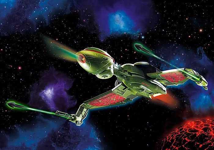 Playmobil&#39;s new Star Trek-inspired playset allows Trekkies to construct a Klingon Bird of Prey. (Photo: Playmobil)