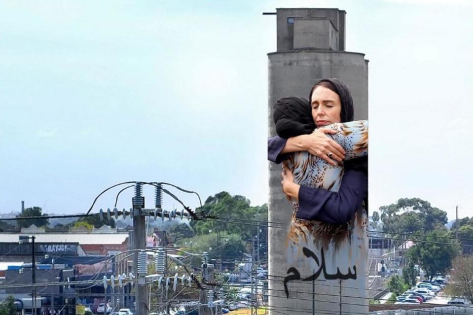 Iconic photo of Jacinda Ardern hugging woman after Christchurch massacre to be painted on Melbourne silo
