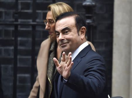 Carlos Ghosn, CEO of Nissan, leaves 10 Downing Street after meeting Britain's Prime Minister Theresa May in London, Britain, October 14, 2016. REUTERS/Hannah McKay