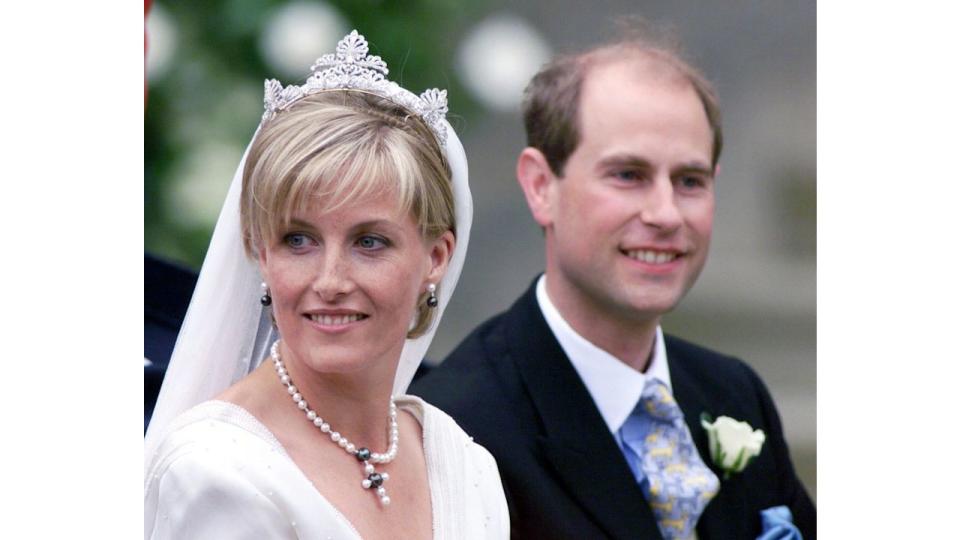 Prince Edward and Duchess Sophie on their wedding day