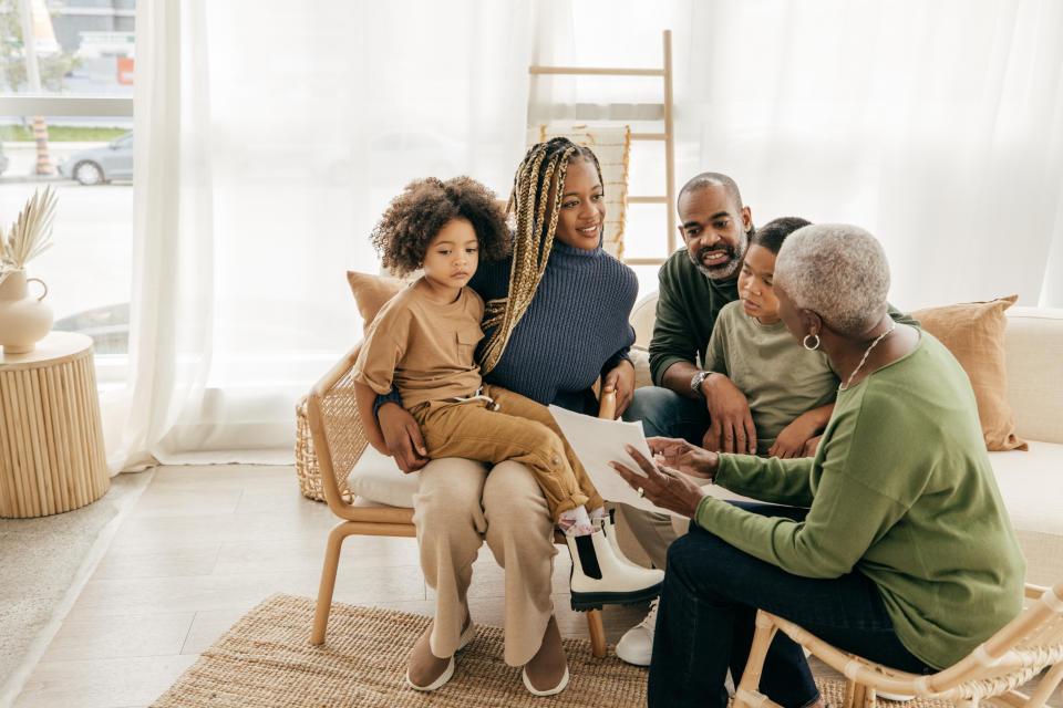 3 generation Family at home