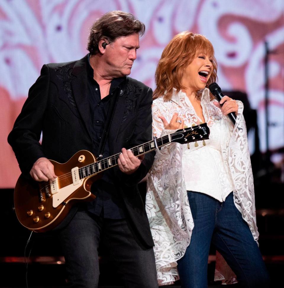 Reba McEntire in concert at Raleigh, N.C.’s PNC Arena, Saturday night, Dec. 3, 2022.