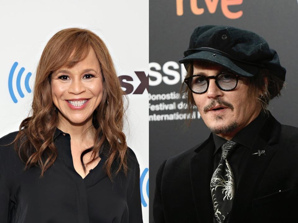 Rosie Perez and Johnny Depp (Getty Images)