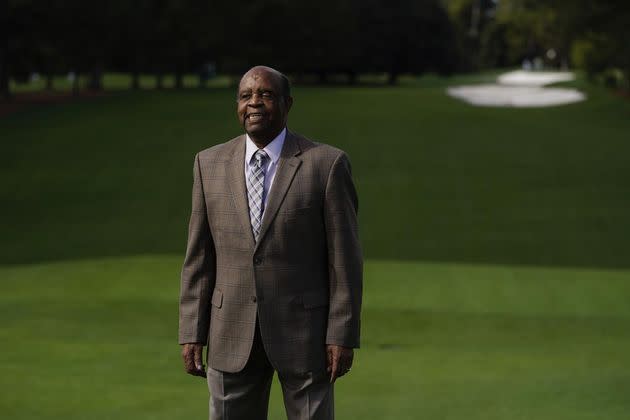 Elder poses for a picture on the first tee at the Masters golf tournament on Nov. 9, 2020, in Augusta, Ga.  (Photo: AP Photo/Chris Carlson, File)