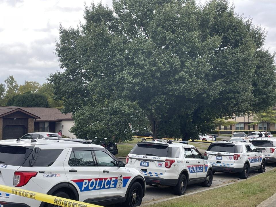 In this photo from September, Columbus police cruisers block off the scene of a homicide that was later determined to be tied to domestic violence. There have been 25 domestic violence related homicides in 2023.