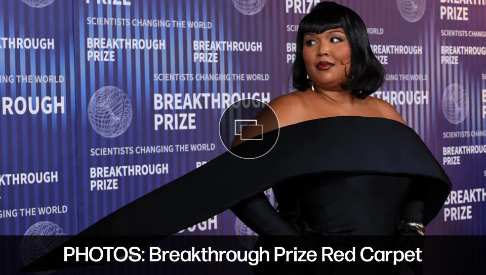 breakthrough prize ceremony awards 2024, red carpet, lizzo