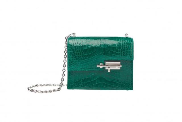 Hermes Verrou Crocodile Clutch Bag