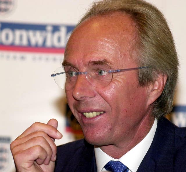 Sven-Goran Eriksson during n England press conference