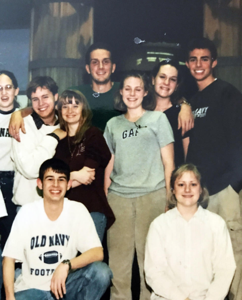 Jonathan Bennett (top right) in high school, back when he was a 