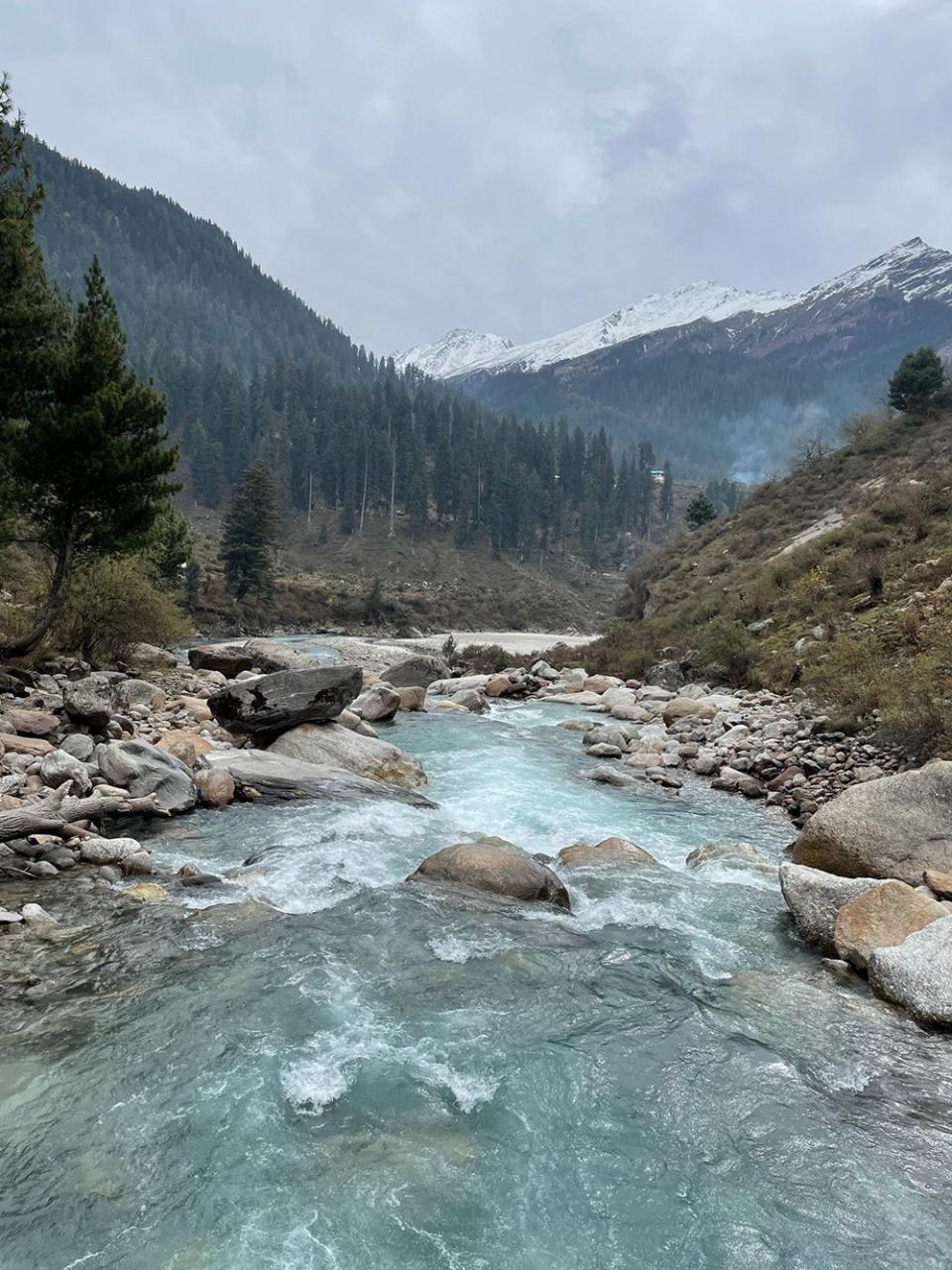 Scenic view of the Parvati river