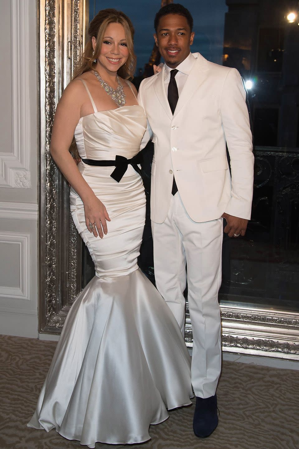 <p>Mimi looked gorgeous in a silky mermaid-style gown that she wore to her wedding vow renewal with then-husband Nick Cannon. </p>